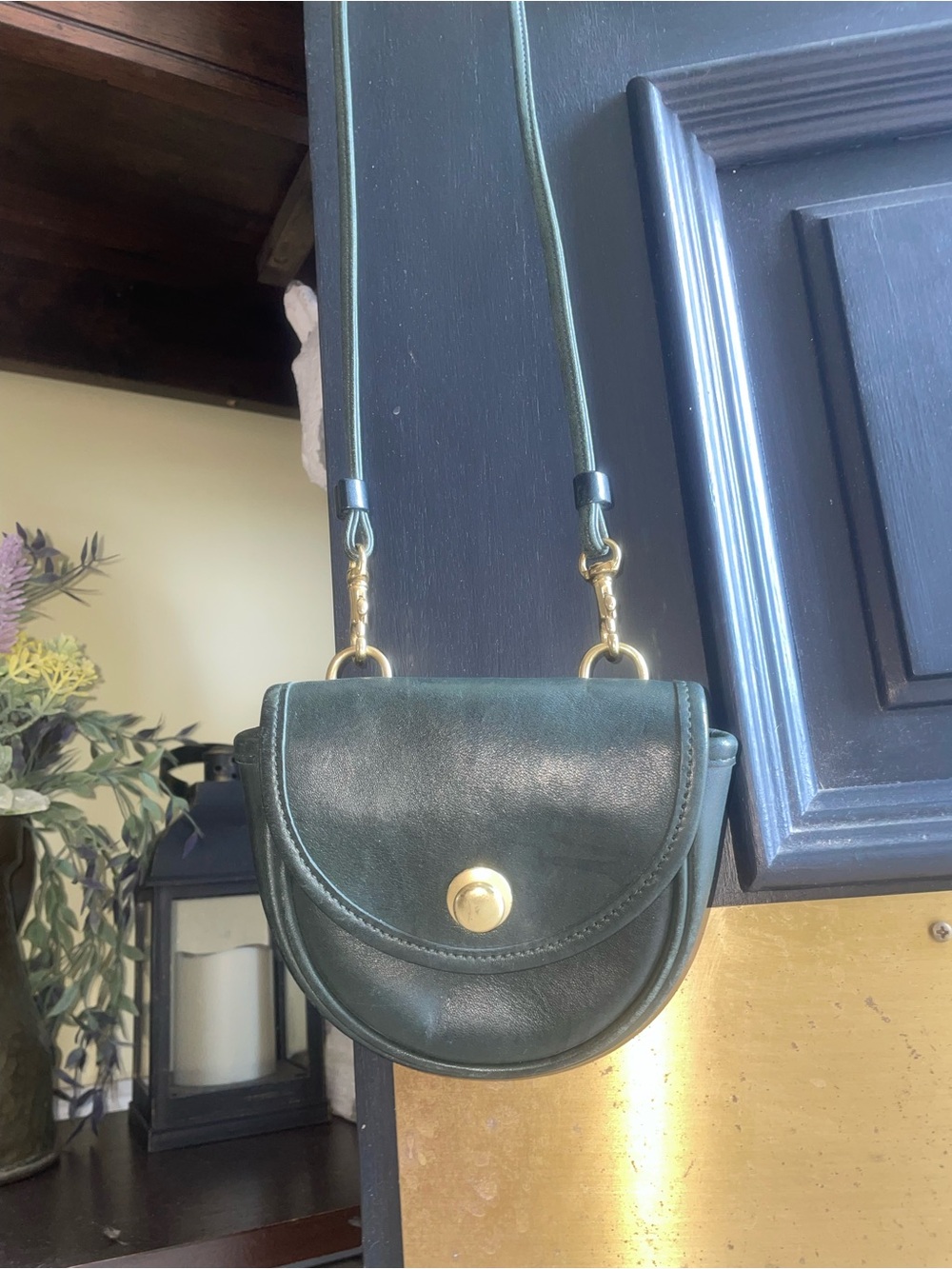 Coach vintage green mini belt bag crossbody